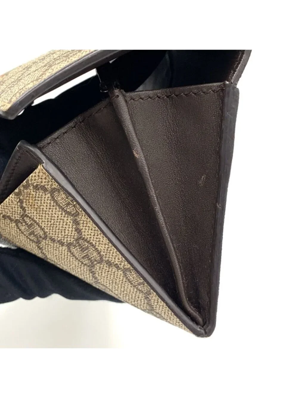 ★SOLD★ Gucci New Ophidia GG Supreme Leather Brown Wallet Gold - Picture 13 of 15